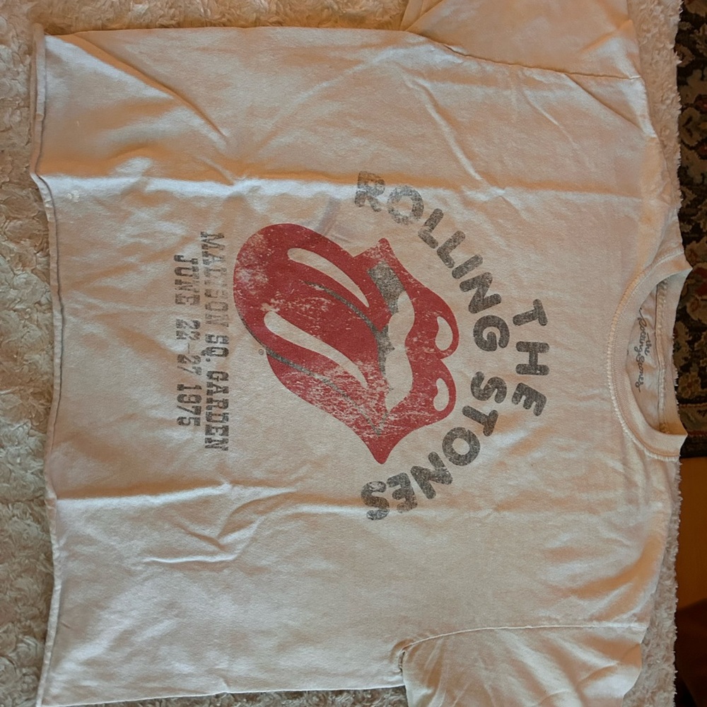 The Rolling Stones Tee - Cream and Red